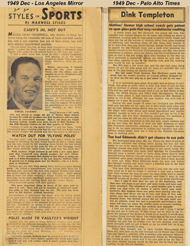 1949 pole vault article